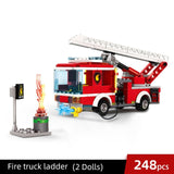 LEGO City Rescue Fire Engine Building Blocks Firefighter Figure Sets Ladder Fire Trucks Rescue Car