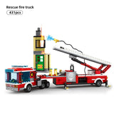 LEGO City Rescue Fire Engine Building Blocks Firefighter Figure Sets Ladder Fire Trucks Rescue Car