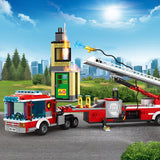 LEGO City Rescue Fire Engine Building Blocks Firefighter Figure Sets Ladder Fire Trucks Rescue Car