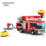LEGO 275pcs City Fire Ladder Truck Model Building Blocks Compatible Fireman Figures Bricks