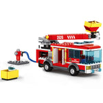 LEGO 275pcs City Fire Ladder Truck Model Building Blocks Compatible Fireman Figures Bricks
