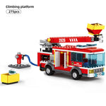 LEGO 275pcs City Fire Ladder Truck Model Building Blocks Compatible Fireman Figures Bricks