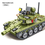 LEGO 324pcs Military Main Battle Tank Building Blocks Compatible Army Soldier Weapon Bricks