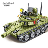 LEGO 324pcs Military Main Battle Tank Building Blocks Compatible Army Soldier Weapon Bricks