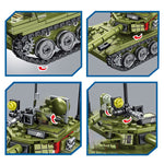 LEGO 324pcs Military Main Battle Tank Building Blocks Compatible Army Soldier Weapon Bricks