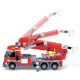 LEGO 244pcs Fire Fighting Car Buildings Block Ldder car Rescue vehicle Police Truck City Technic Fire Brick Model