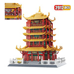 LEGO  Chinese Style Architecture Yellow Crane Tower Building Blocks DIY Assemble  Educational Model Bricks