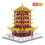 LEGO  Chinese Style Architecture Yellow Crane Tower Building Blocks DIY Assemble  Educational Model Bricks