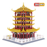 LEGO  Chinese Style Architecture Yellow Crane Tower Building Blocks DIY Assemble  Educational Model Bricks
