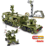 LEGO 1196Pcs Anti-Aircraft Anti-Missile System Building Blocks Military WW2 Army Tank Model Toys