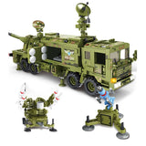 LEGO 1196Pcs Anti-Aircraft Anti-Missile System Building Blocks Military WW2 Army Tank Model Toys