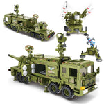 LEGO 1196Pcs Anti-Aircraft Anti-Missile System Building Blocks Military WW2 Army Tank Model Toys