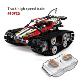 LEGO 410Pcs Remote Controlled Off-road Crawler Building Blocks Technic RC Full Track Racing Car Vehicle Movable Bricks