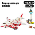 LEGO 856pcs City Plane Airplane Building Blocks Sets Large Cargo Passenger Airport Station Figure Model