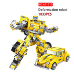 LEGO 1033pcs 2in1 Transformation Serie Building Blocks Sets Deformation Robot Deform Car Model Educational Blocks