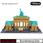 LEGO World Famous Architecture Building Blocks Taj Mahal Palace Triumphal Arch The Roman Colosseum Model sets