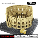 LEGO World Famous Architecture Building Blocks Taj Mahal Palace Triumphal Arch The Roman Colosseum Model sets