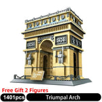 LEGO World Famous Architecture Building Blocks Taj Mahal Palace Triumphal Arch The Roman Colosseum Model sets