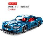 LEGO  737pcs City Mechanical Pull Back Super Sport Car Building Blocks Technic Racing Car Function Brick Toys