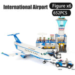 LEGO 652pcs City Plane Series Building Blocks Sets Compatible International Airport Aircraft Airplane Figures Brick