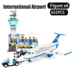 LEGO 652pcs City Plane Series Building Blocks Sets Compatible International Airport Aircraft Airplane Figures Brick