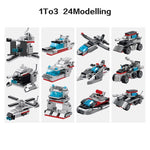 LEGO 8in1 Military Aerial carrier Fighter-building Blocks Helicopters Naval Vessels Warship Ship 3D Model Bricks