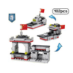 LEGO 8in1 Military Aerial carrier Fighter-building Blocks Helicopters Naval Vessels Warship Ship 3D Model Bricks