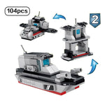LEGO 8in1 Military Aerial carrier Fighter-building Blocks Helicopters Naval Vessels Warship Ship 3D Model Bricks