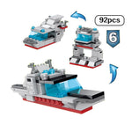 LEGO 8in1 Military Aerial carrier Fighter-building Blocks Helicopters Naval Vessels Warship Ship 3D Model Bricks