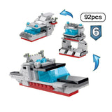 LEGO 8in1 Military Aerial carrier Fighter-building Blocks Helicopters Naval Vessels Warship Ship 3D Model Bricks