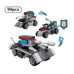LEGO 8in1 Military Aerial carrier Fighter-building Blocks Helicopters Naval Vessels Warship Ship 3D Model Bricks