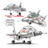 LEGO 366PCS Chinese Q Version J-15 carrier Fighter Building Block Airplane Military city plane Bricks