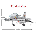 LEGO 366PCS Chinese Q Version J-15 carrier Fighter Building Block Airplane Military city plane Bricks
