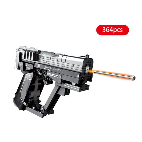LEGO 364pcs Wandering Earth DIY Cap Pistol Model Building Blocks Technic Gun Educational Shooting Game Brick Toys for Children