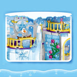 LEGO 617Pcs Snow City Princess Magical Castle Series Building Blocks Snow Queen Innis Ice Sail Castle Educational Girl DIY Brick Toys