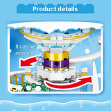 LEGO 617Pcs Snow City Princess Magical Castle Series Building Blocks Snow Queen Innis Ice Sail Castle Educational Girl DIY Brick Toys