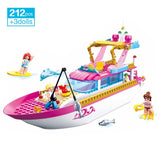 LEGO Pink Dream Holiday Yacht Building Blocks Sets Sightseeing Boat Model Assembly Kit Friends Educational Brick