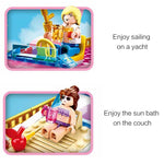 LEGO Pink Dream Holiday Yacht Building Blocks Sets Sightseeing Boat Model Assembly Kit Friends Educational Brick