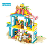 LEGO 490Pcs Friends Princess Seaside Series Building Blocks Seafood Restaurant Set Figures DIY Educational Brick