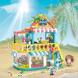 LEGO 490Pcs Friends Princess Seaside Series Building Blocks Seafood Restaurant Set Figures DIY Educational Brick