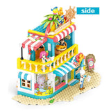 LEGO 490Pcs Friends Princess Seaside Series Building Blocks Seafood Restaurant Set Figures DIY Educational Brick