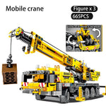 LEGO 665pcs Engineering Bulldozer Crane Technic Dump Truck Building Blocks City Construction vehicle car Toy For Children gifts
