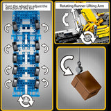 LEGO 665pcs Engineering Bulldozer Crane Technic Dump Truck Building Blocks City Construction vehicle car Toy For Children gifts