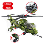 LEGO Military KJ-2000 Air Early Warning Aircraft Building Blocks WW2 Helicopter Army weapon soldier model bricks