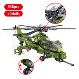 LEGO Military KJ-2000 Air Early Warning Aircraft Building Blocks WW2 Helicopter Army weapon soldier model bricks