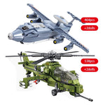 LEGO Military KJ-2000 Air Early Warning Aircraft Building Blocks WW2 Helicopter Army weapon soldier model bricks