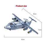 LEGO Military KJ-2000 Air Early Warning Aircraft Building Blocks WW2 Helicopter Army weapon soldier model bricks