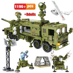 LEGO WW2 Chariot Missile Car Vehicle Model Building Blocks Military Technic Weapons Army Tank Soldier Figures Bricks