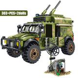 LEGO WW2 Chariot Missile Car Vehicle Model Building Blocks Military Technic Weapons Army Tank Soldier Figures Bricks
