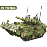 LEGO WW2 Chariot Missile Car Vehicle Model Building Blocks Military Technic Weapons Army Tank Soldier Figures Bricks
